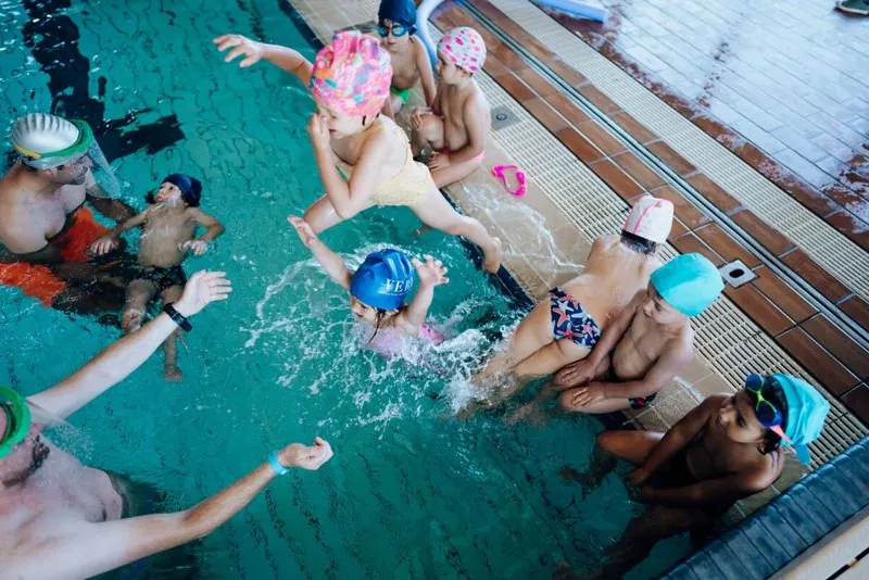 Swim school, levels by age (Club Natació Barcelona)