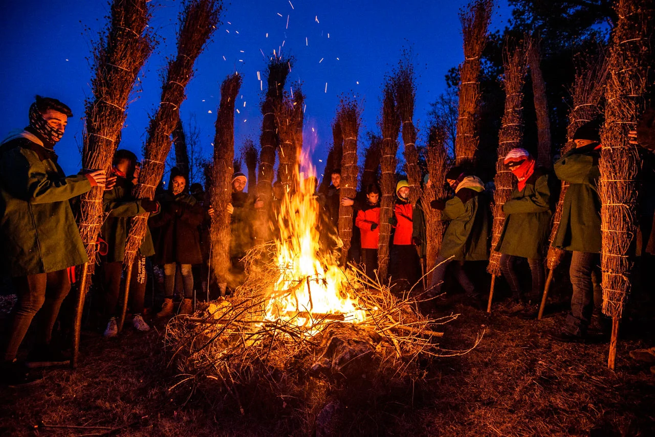 Pyrenees Bonfires Descend the Mountain in Bagà photo 2