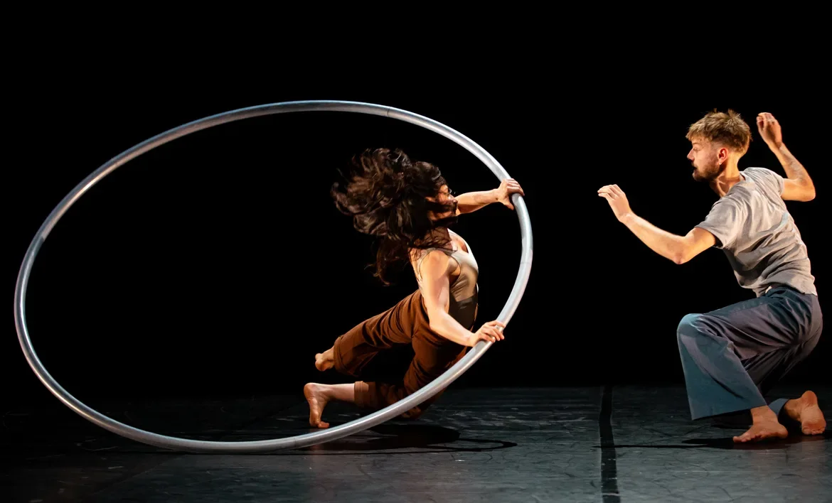 Two Artists, Two Metal Wheels, One Cyr Wheel photo 2